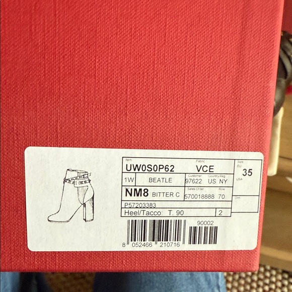 Valentino Dark Brown Studded Ankle Heeled Boots - Picture 4 of 4